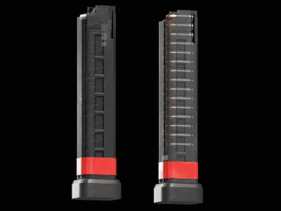 Magazine for 30 rounds of 9x19 cal Low-poly 3D model