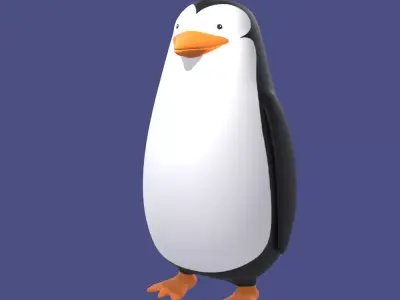 Hand Painted Penguin Free 3D model