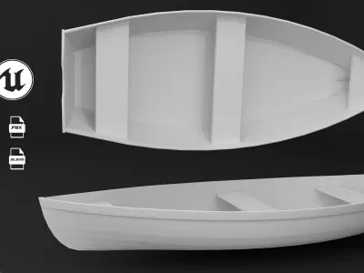 Boat Canoe Free 3D model