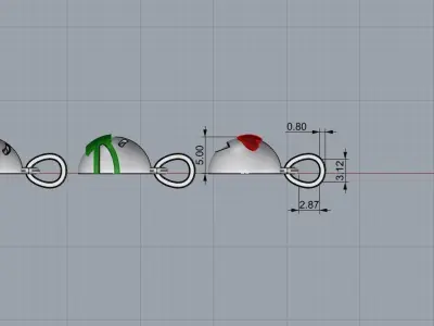  Pendants smile Low-poly 3D model