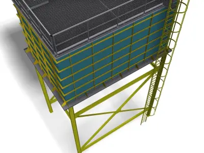180 ton silo 3D model