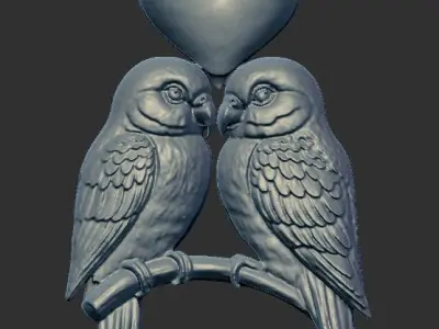 love bird pendent 3D print model