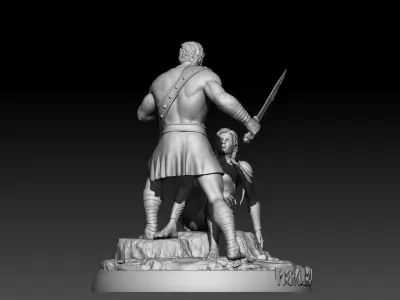 Hercules and Hippolyte 3D print model