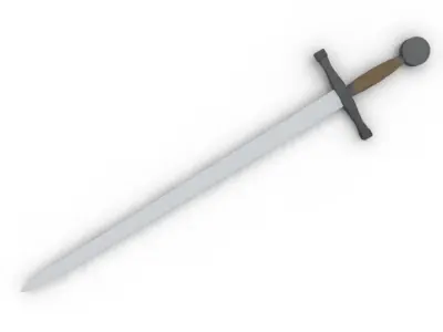 Knight Sword Low-poly 3D model buy