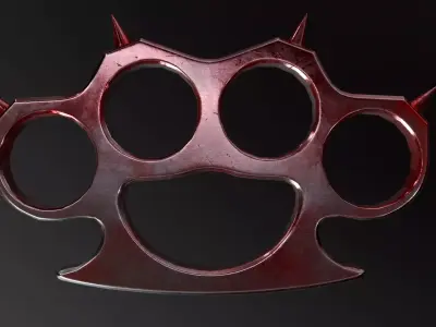 Brass Knuckles Free low-poly 3D model