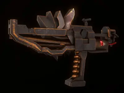Sci-Fi Rocket Launcher  Low-poly 3D model