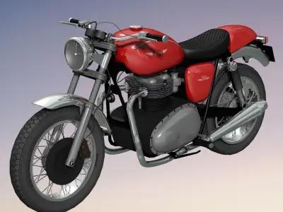 Classic Hybrid Motorcycle 3D model