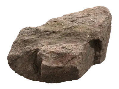  Mottled Angled Large Rock Boulder Model, Red  purchase