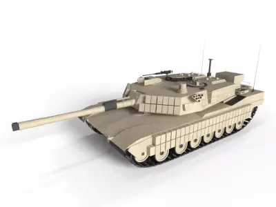 Tank Abrams US  Low-poly 3D model