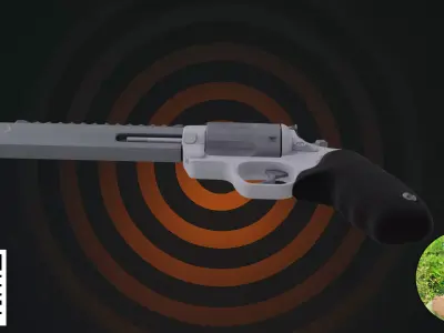 Modern Tactical Magnum Revolver 3D model