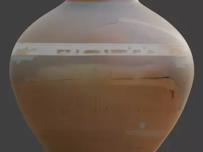 Ancient Egyptian Pottery Pot 3D Model Analysis Low-poly 3D model purchase