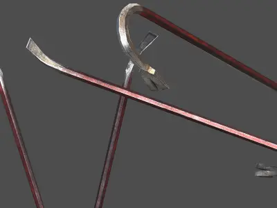 Crowbar PBR pair of swords Low-poly 3D model