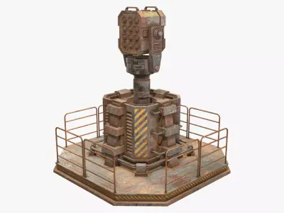 Rusty Turret-1-V1 3D model