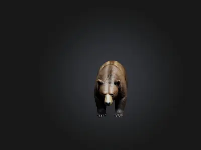 Realistic Bear Low-poly 3D model