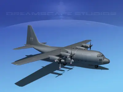 Lockheed C-130 Hercules RCAF 2 3D model