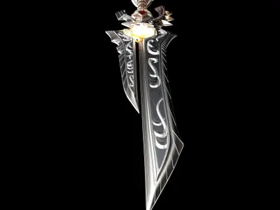 Anduin Wrynn WOW Battle for Azeroth Sword 3D model