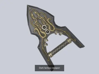 Dark fantasy weapon collection 3D Model Pack
