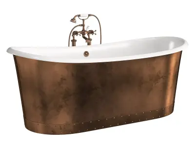 AMBRA antique copper bathtub 3D model