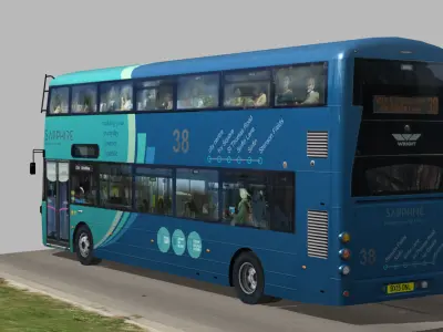 Wrightbus Streetdeck Sapphire livery Low-poly 3D model