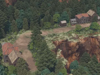 Mountain Village Overview 3D model purchase
