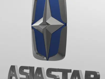 asiastar logo 3D model