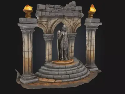 Knights Sanctuary  A Stronghold of Honor and Solitude 3D model