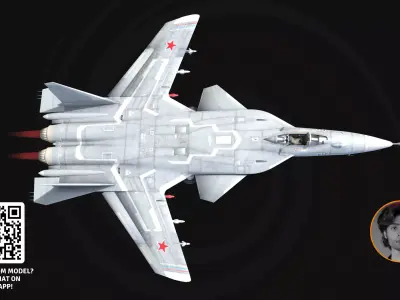 Alpha X Fighter Jet 3D Model - Advanced Military Aircraft 3D model