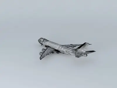Template Boeing 747 8F Free 3D model