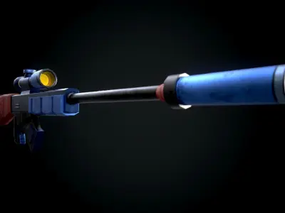 3 Gun Pack Free low-poly 3D model