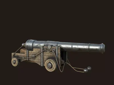 pirate cannon 3D model buy
