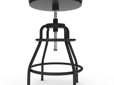 Industrial Mansard Stool 3D model purchase