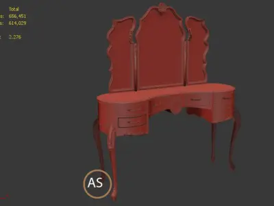  Dressing Table  3D model 3D model