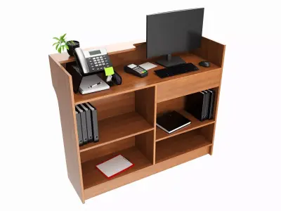 Store Register Checkout Counter Large 3D model