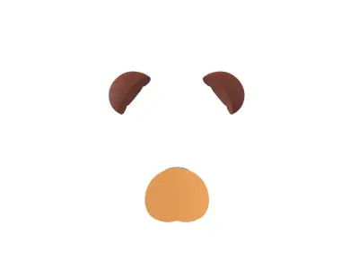 Bear Face 3D model