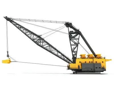 Dragline crane 3D model