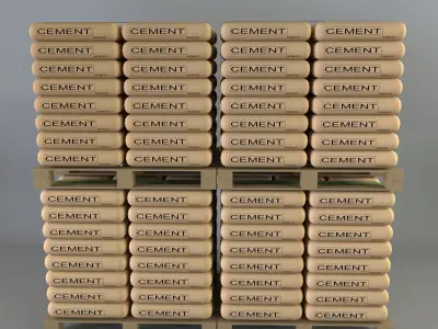 Cement pallet Low-poly 3D model