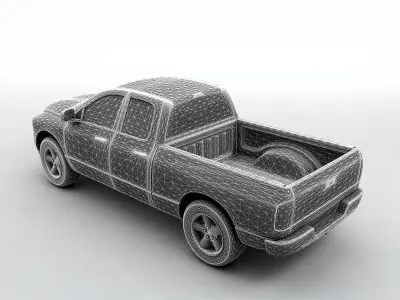  2004 Dodge Ram 1500 Pickup Quad Cab 3D model