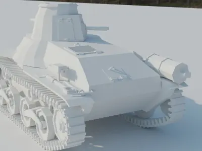 Type 94 tankette Low-poly 3D model