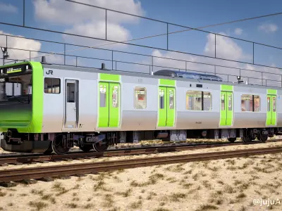 Rigged Train Japanese Yamanote E235 Series  3D model