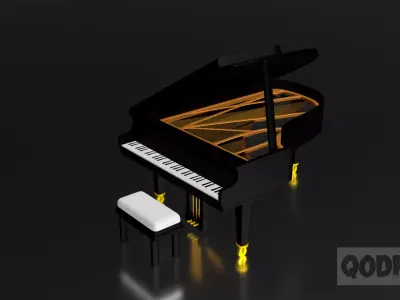 Piano 3D grand 3D model