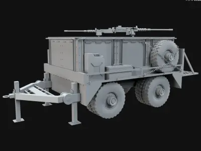 Military Carriage-clay version-2  3D model