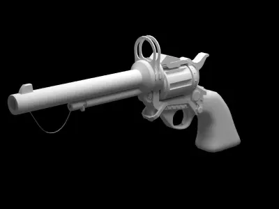 Steampunk Gun Low-poly 3D model get
