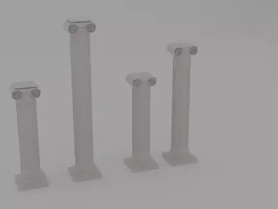 ancient greek pillars 3D model