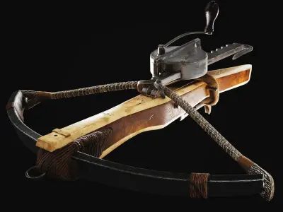 Realistic Medieval Crossbow - Game and Film Ready 3D Model Low-poly 3D model