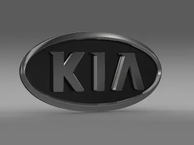 Kia motors logo 3D model