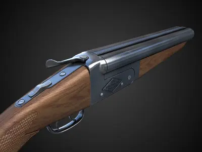 Sawed-off Shorgun Hi-Res 3D model