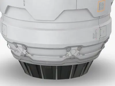  Sci-Fi Propulsion Turbine Chamber White 