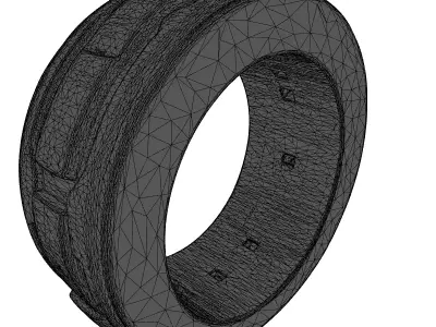 Futuristic Teleportation Bracelet 3D Model 3D model