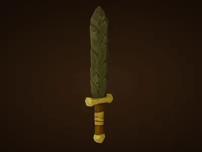 Stone Sword - Game Ready Weapon Low-poly 3D model
