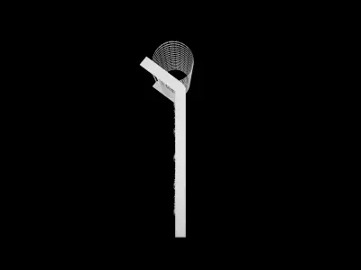 Concrete Post Barbed Wire Fence Low-poly 3D model
